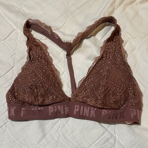 PINK Victoria's Secret Lace Bralette in Chocolate